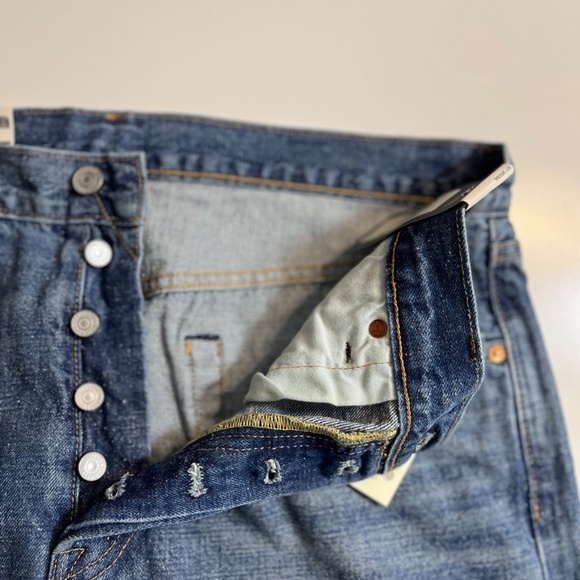 Levi’s 501 Selvedge Jeans Men's 34x32 Blue Premium Original NWT - Picture 5 of 16